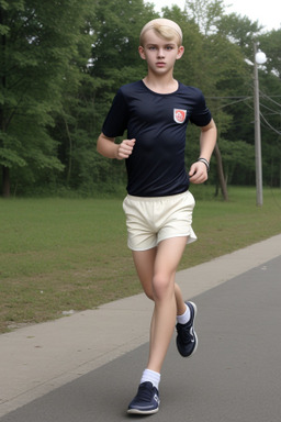 Belarusian teenager boy with  blonde hair