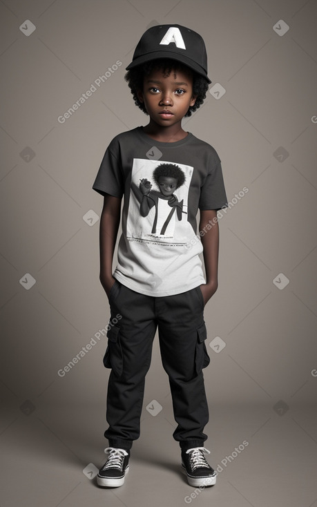 African child boy with  black hair