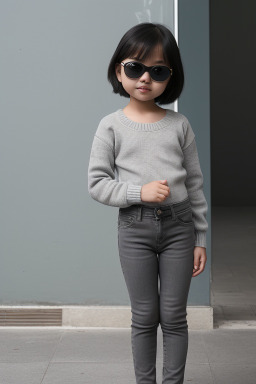 Singaporean infant girl with  gray hair