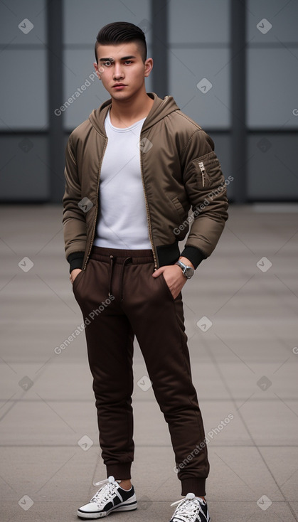 Uzbek young adult male with  brown hair