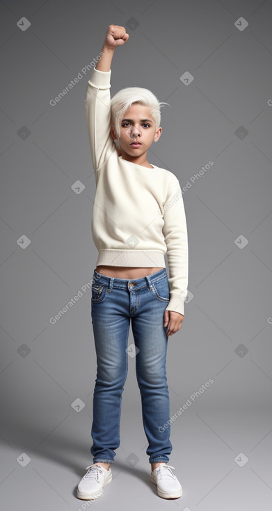 Bahraini child boy with  white hair