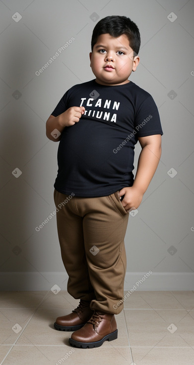 Panamanian child boy with  brown hair