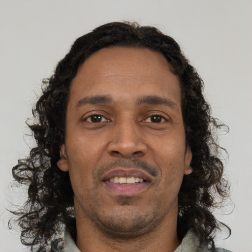 Neutral black young-adult male with short  brown hair and brown eyes