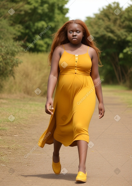 Zambian teenager girl with  ginger hair