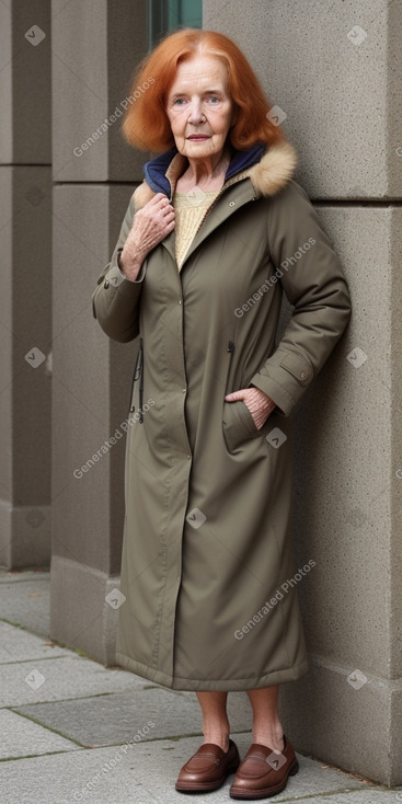 British elderly female with  ginger hair