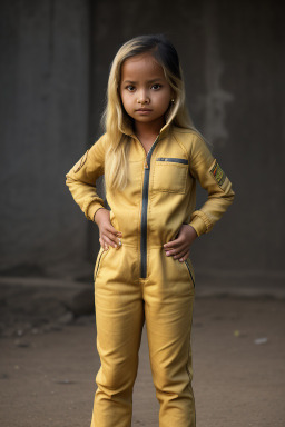 Nepalese child female with  blonde hair