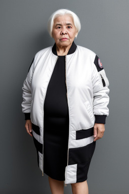 Peruvian elderly female with  white hair