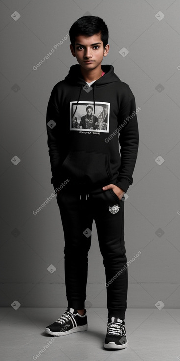 Nepalese teenager boy with  black hair