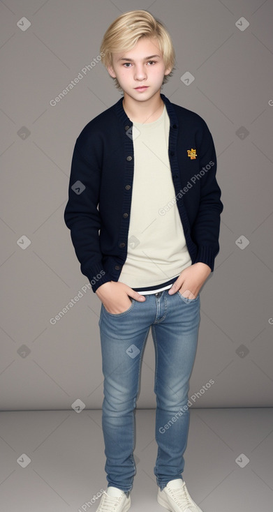 Croatian teenager boy with  blonde hair