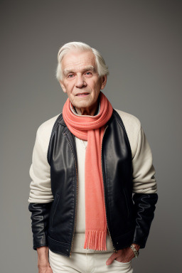 Caucasian elderly male with  white hair