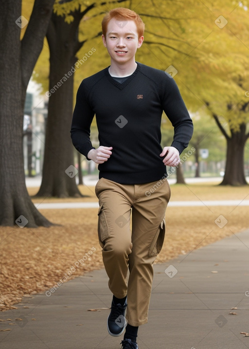 Thai young adult male with  ginger hair