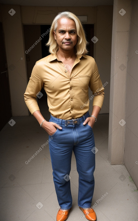 45 years male with  blonde hair