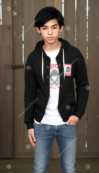 Japanese teenager boy with  black hair