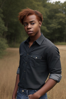 African american young adult male with  ginger hair