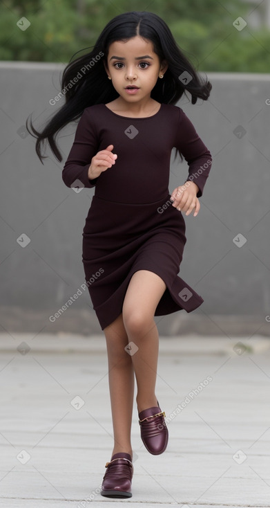 Libyan child female with  black hair