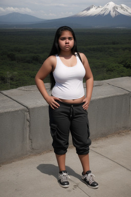 Honduran teenager girl with  black hair