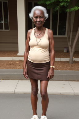 Elderly female with  brown hair