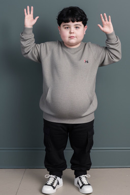 French child boy with  black hair