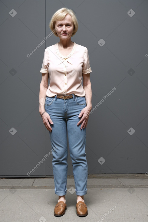 Lithuanian elderly female with  blonde hair