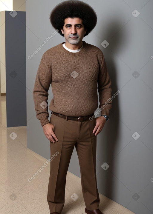 Iranian middle-aged male with  brown hair