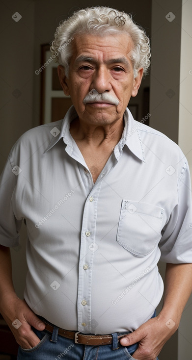 Mexican elderly male with  white hair