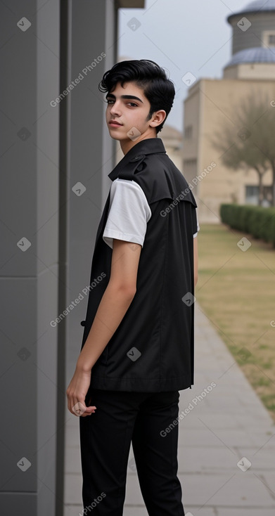 Turkish teenager boy with  black hair