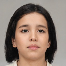 Neutral asian young-adult female with medium  brown hair and brown eyes