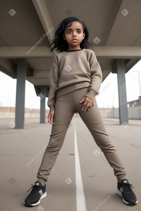 Dominican child girl with  black hair