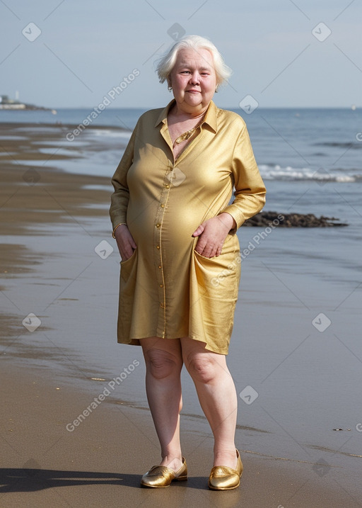 Norwegian elderly female with  black hair