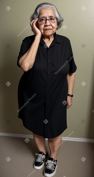 Nicaraguan elderly female with  black hair