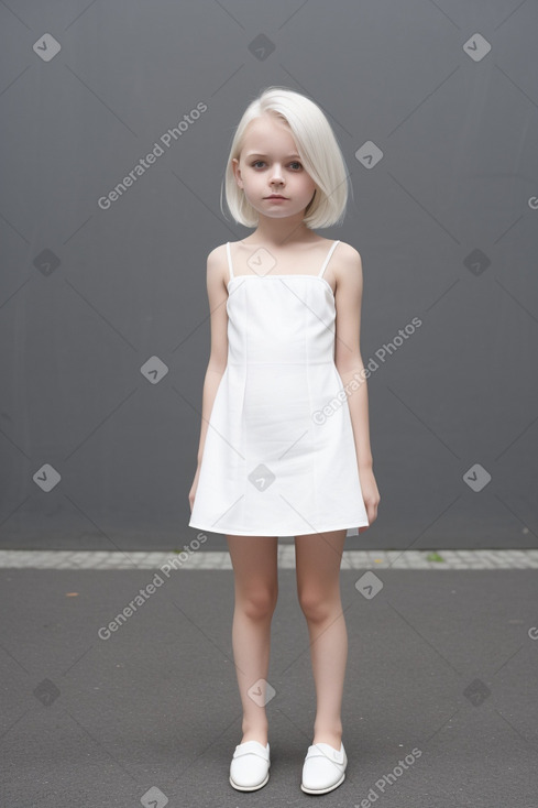 Slovak child girl with  white hair