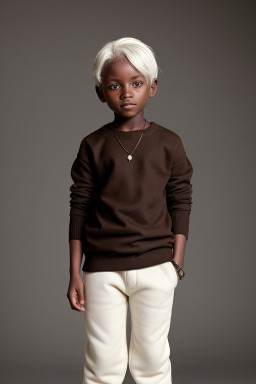 Ugandan child boy with  white hair