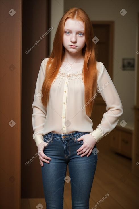 Russian teenager girl with  ginger hair