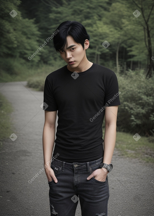 Korean adult male with  black hair