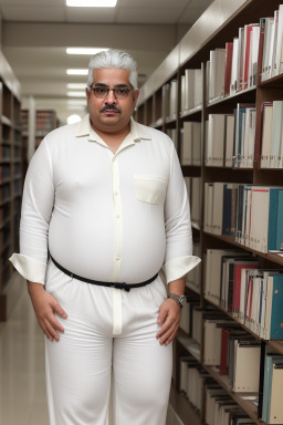 Bahraini middle-aged male with  white hair