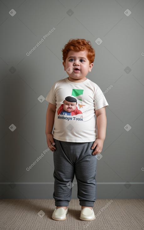 Kuwaiti infant boy with  ginger hair