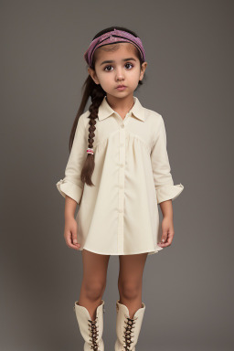 Emirati infant girl with  brown hair