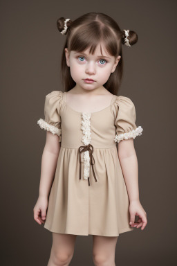 Belarusian infant girl with  brown hair