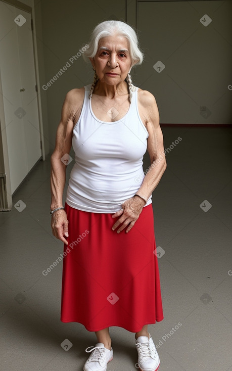 Iranian elderly female with  white hair