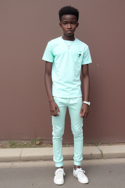 African teenager boy with  white hair