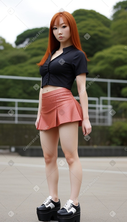 Japanese adult female with  ginger hair