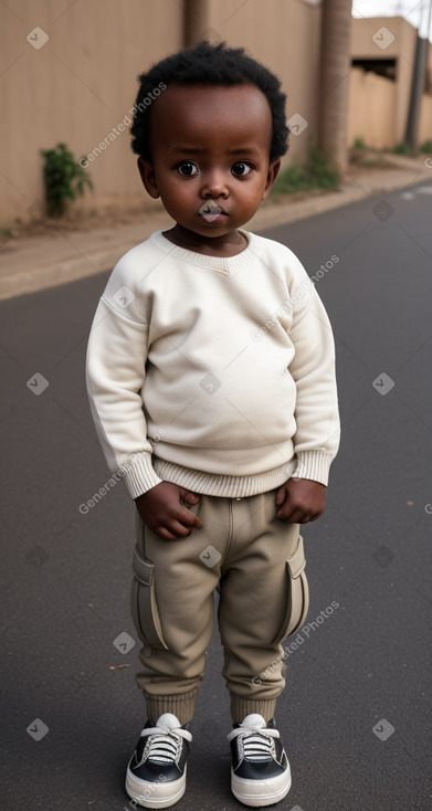 Ethiopian infant boy with  white hair