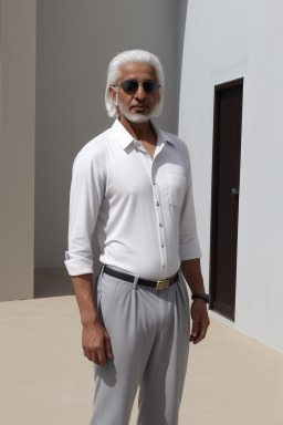 Saudi arabian adult male with  white hair