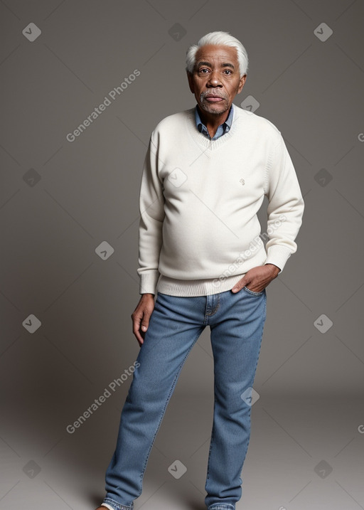 African american elderly male with  white hair