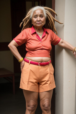 Nepalese elderly female with  ginger hair