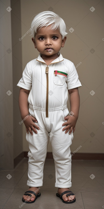 Bangladeshi infant boy with  white hair