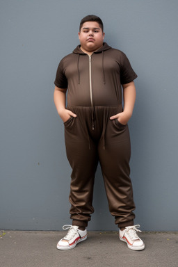 Ecuadorian teenager boy with  brown hair