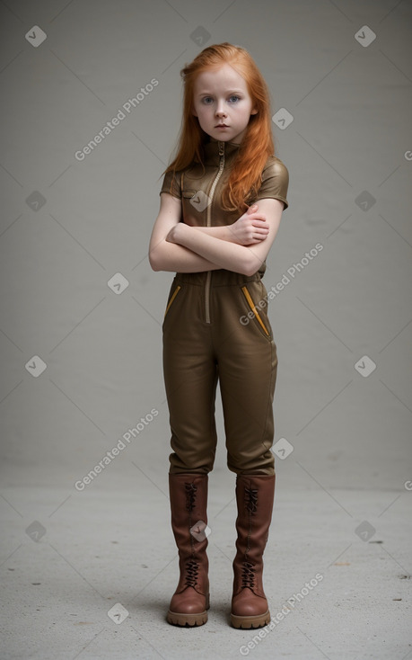 Latvian child girl with  ginger hair