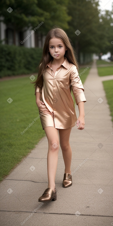 Child girl with  brown hair