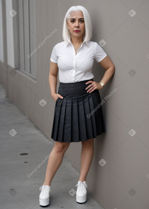 Puerto rican adult female with  white hair